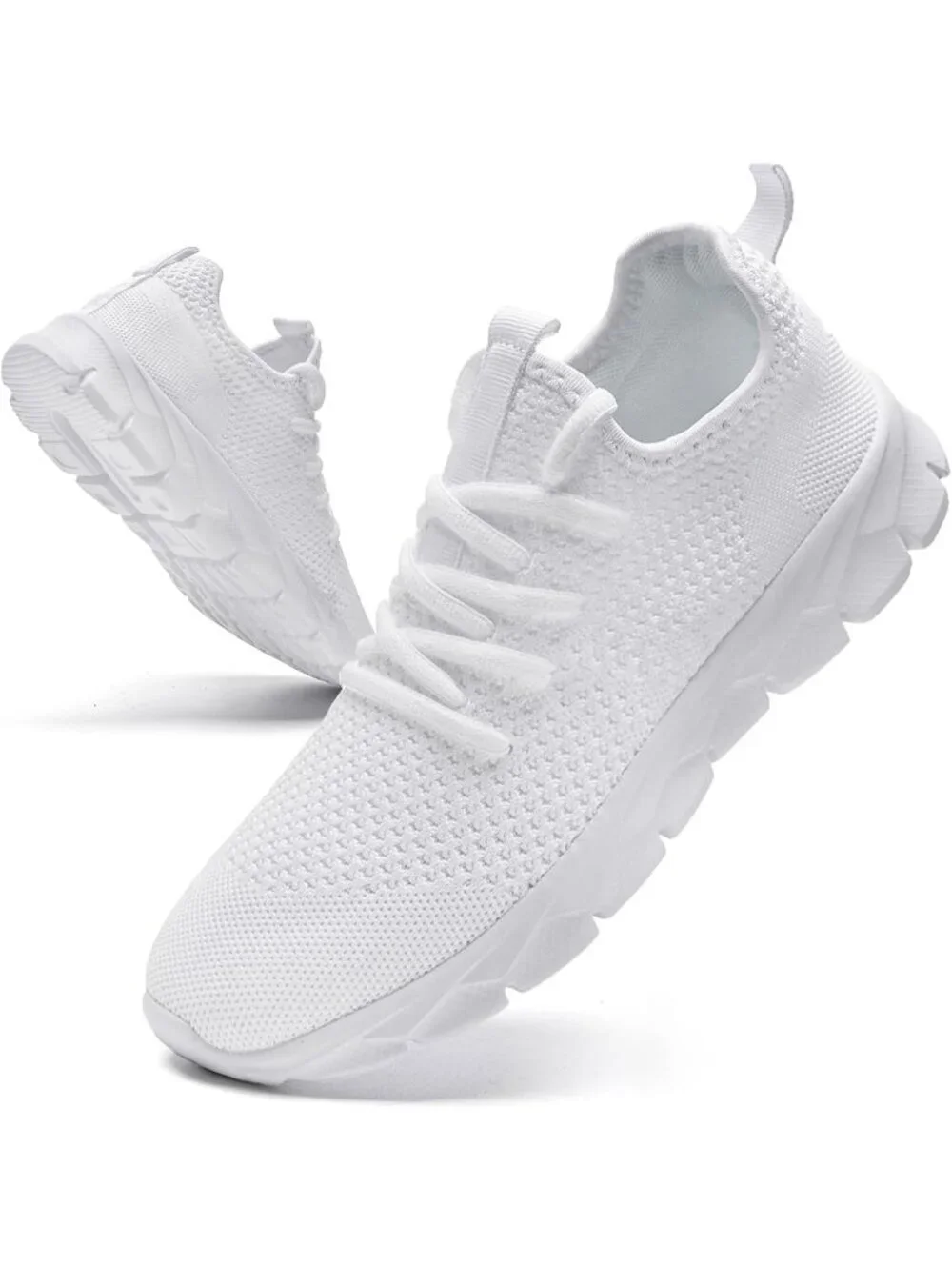 Men's White Running Shoes Fashion Sneakers Tennis Walking Casual Athletic Shoes